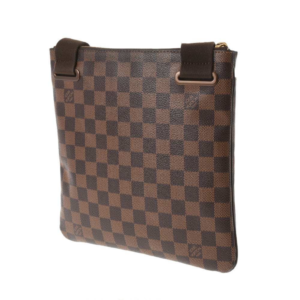 Louis Vuitton Brown Brooklyn Bag Canvas Plat Damier Shoulder Pochette Brown